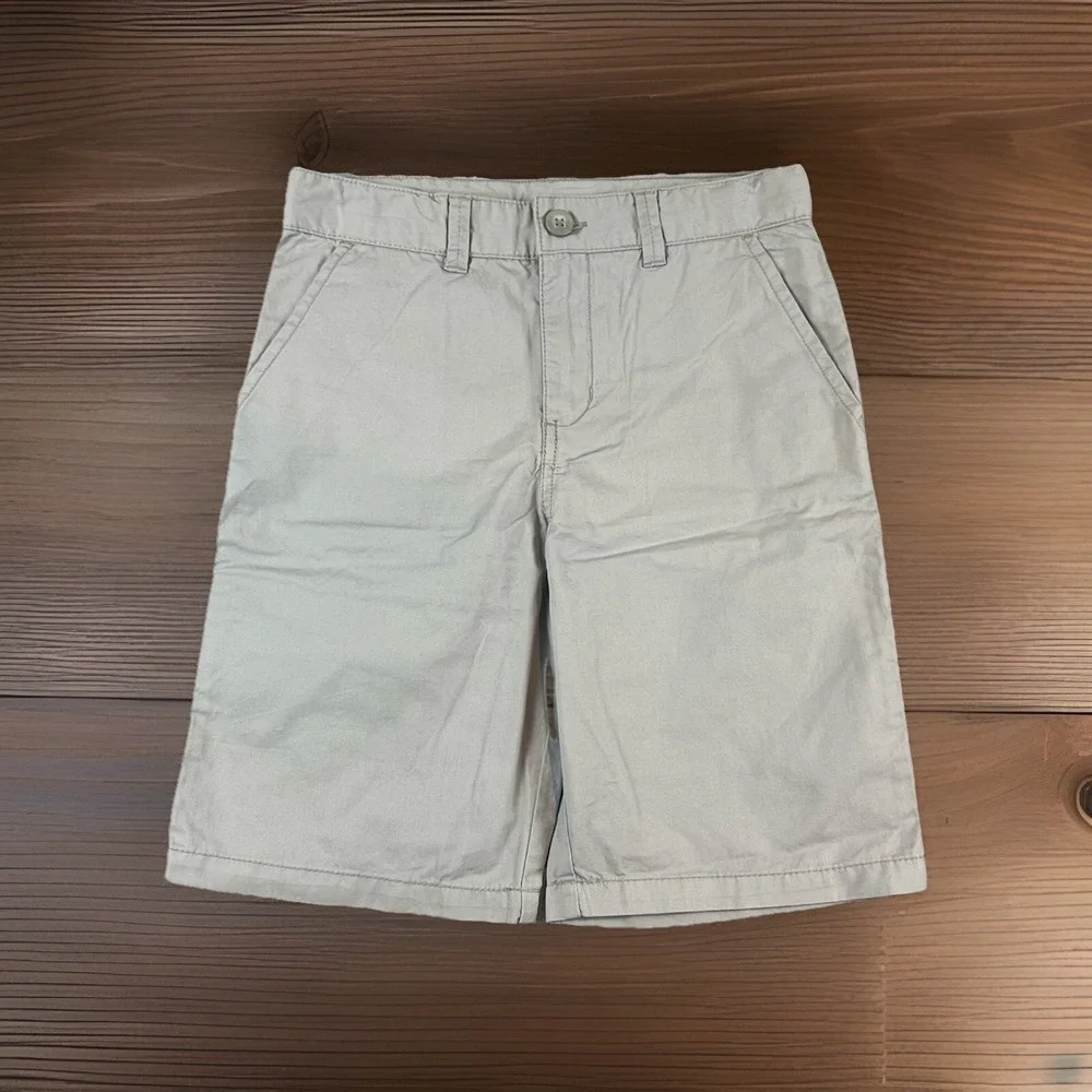 Gymboree Boys Chino Shorts Size 10 Grey 4 Pockets Excellent!